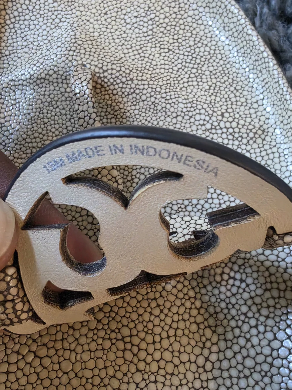 Tory Burch Beige Logo Thong Sandals Size 13
